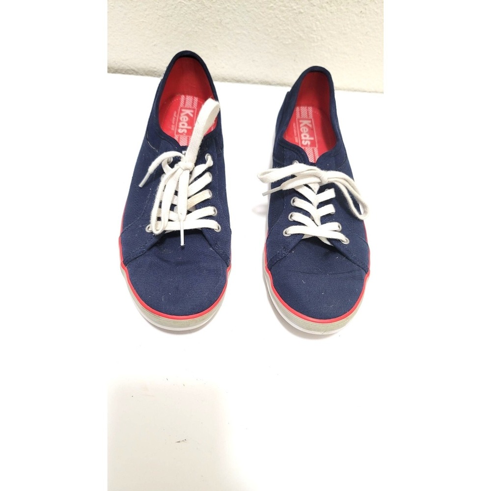 Keds Canvas Sneakers Women's 9.5 Navy Blue Low Top Lace Up Casual Shoes